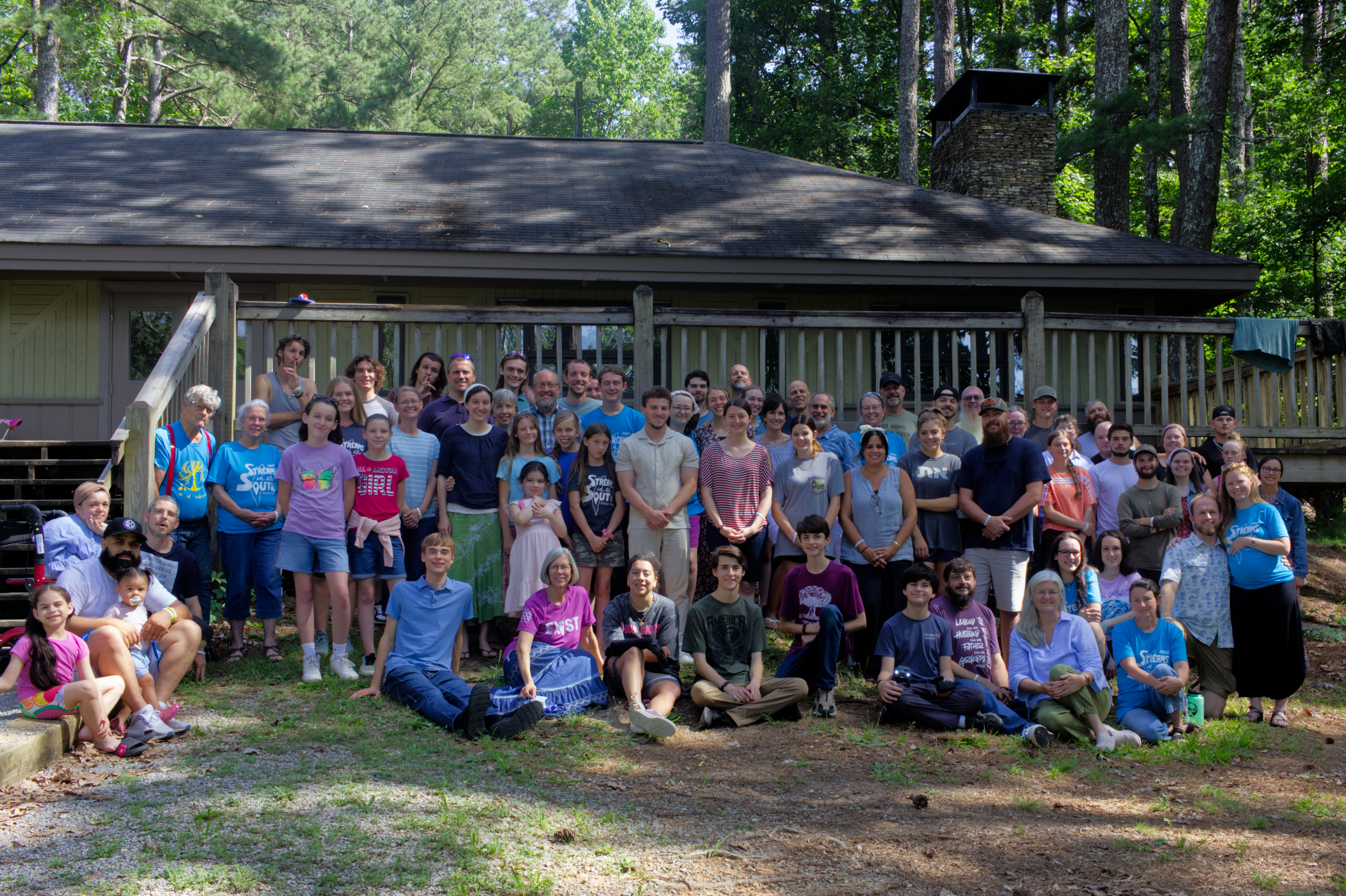 (Streams in the South registrants outside group shelter number one)